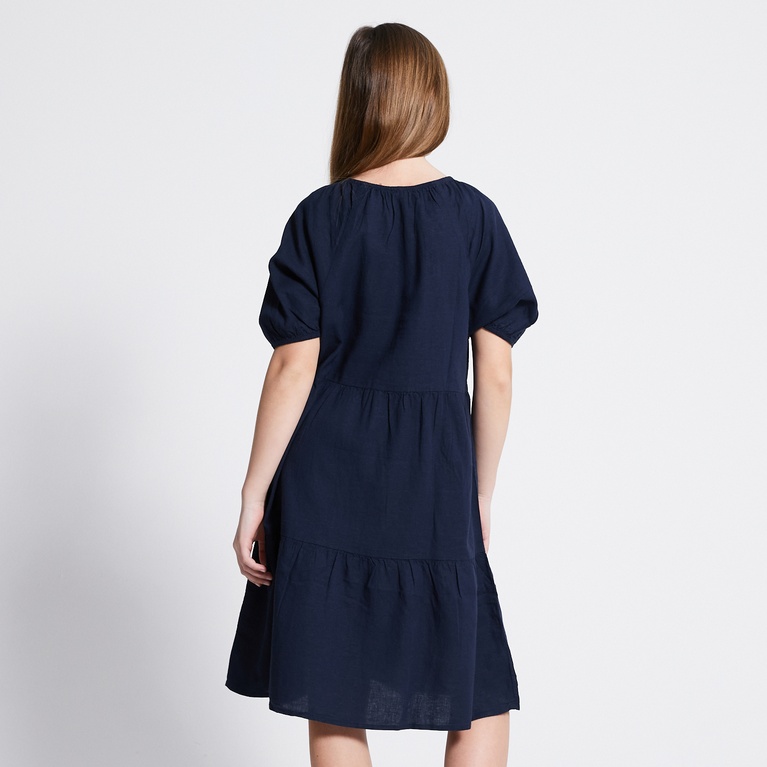 Linen blend frill dress "Sofia star 4"